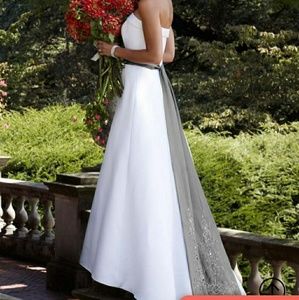 Strapless A-Line Wedding Dress with Sash